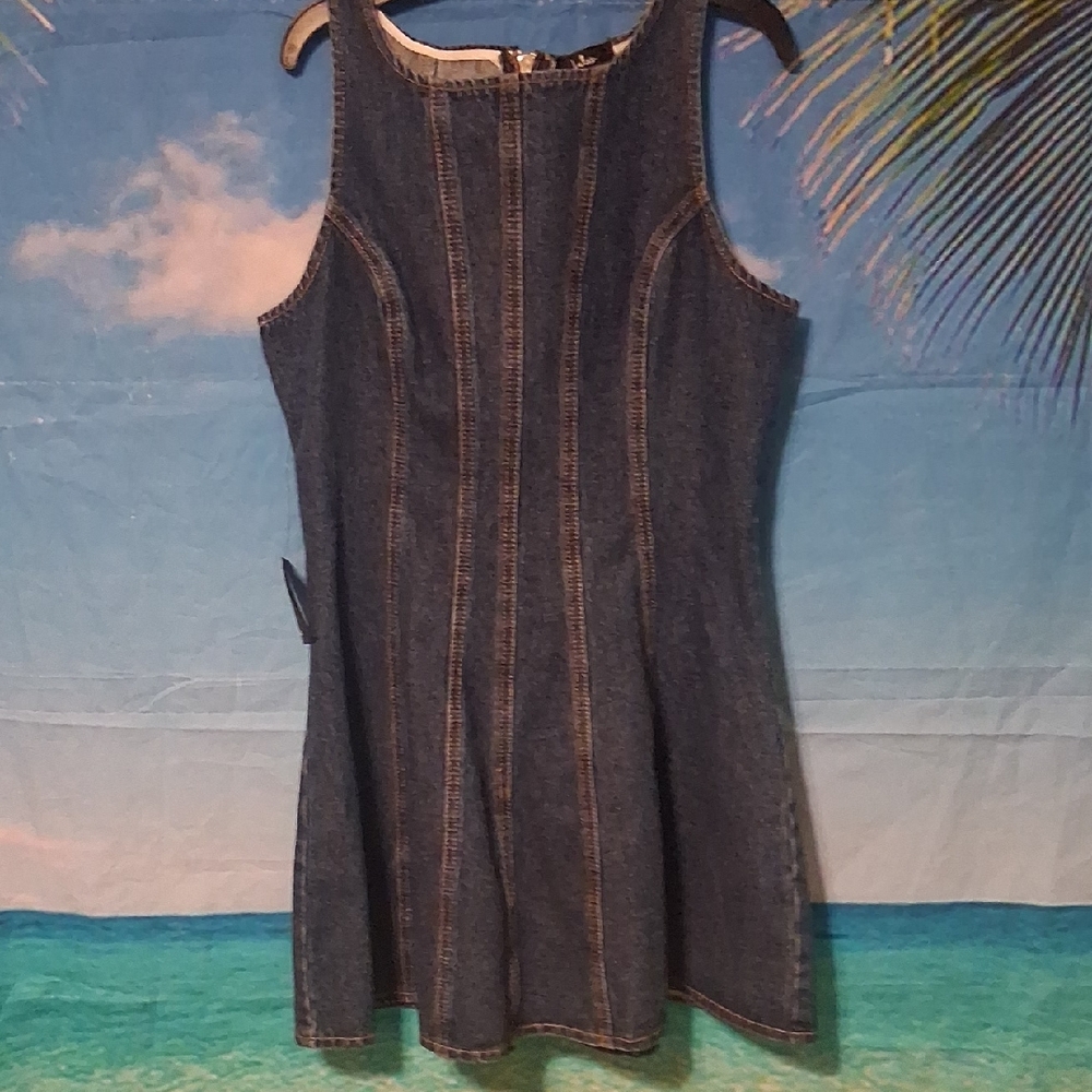 Lulu's Dark Blue Denim Tank Dress
